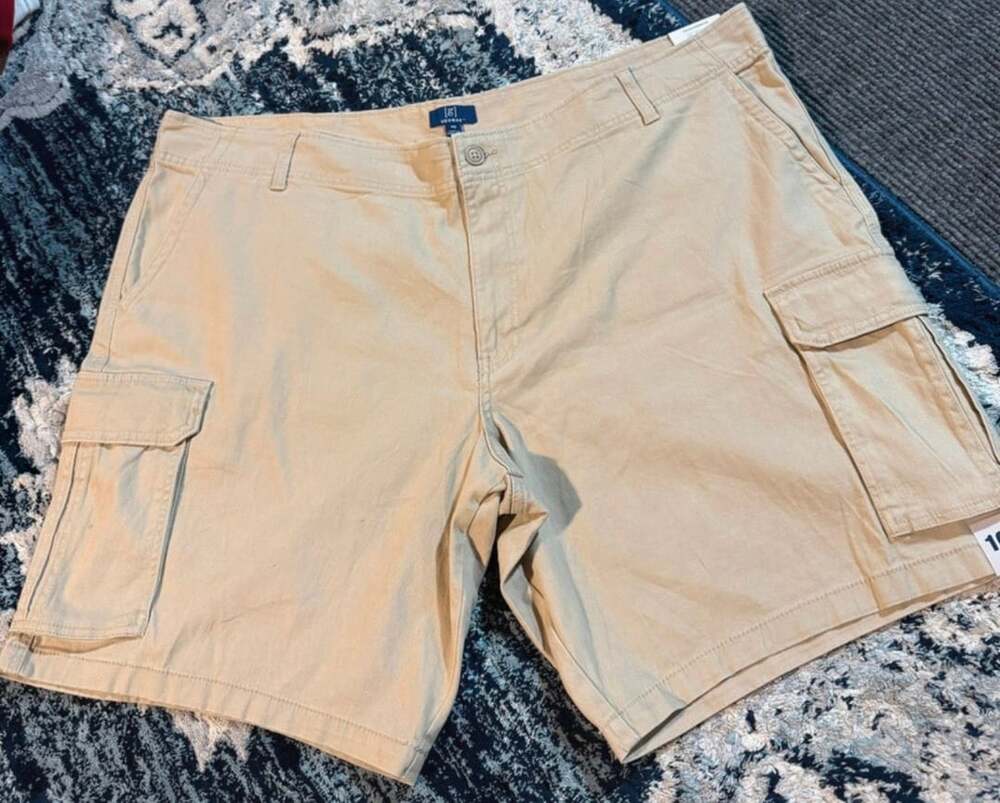 George Cargo Shorts Size 46 Khaki Tan Stretch